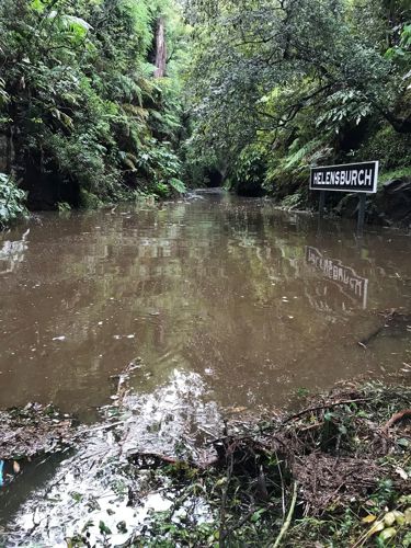 Flooding at Glowworm tunnel - angle 2